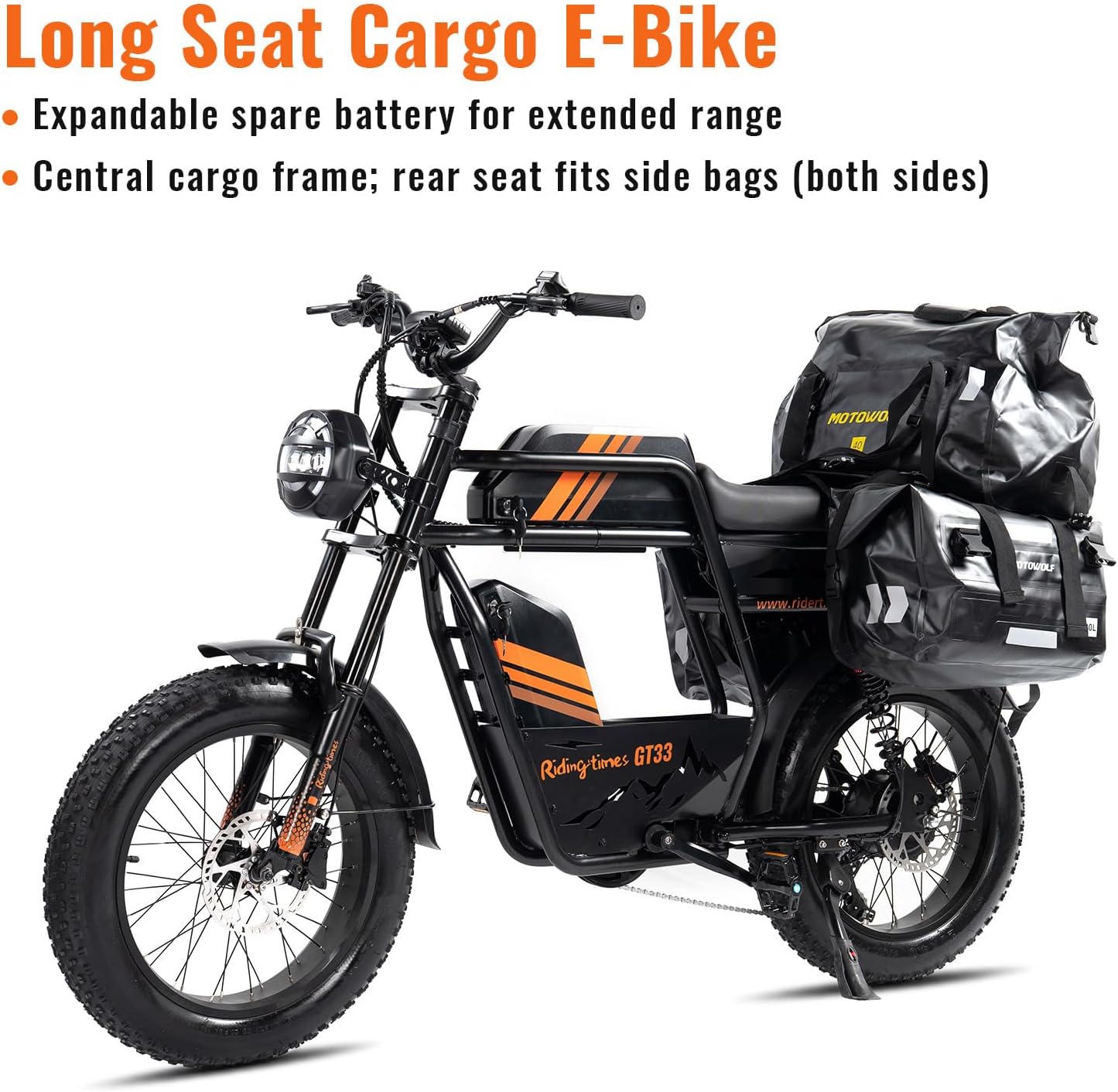 GT33 All-Terrain Cafe Racer Cargo Electric Bike