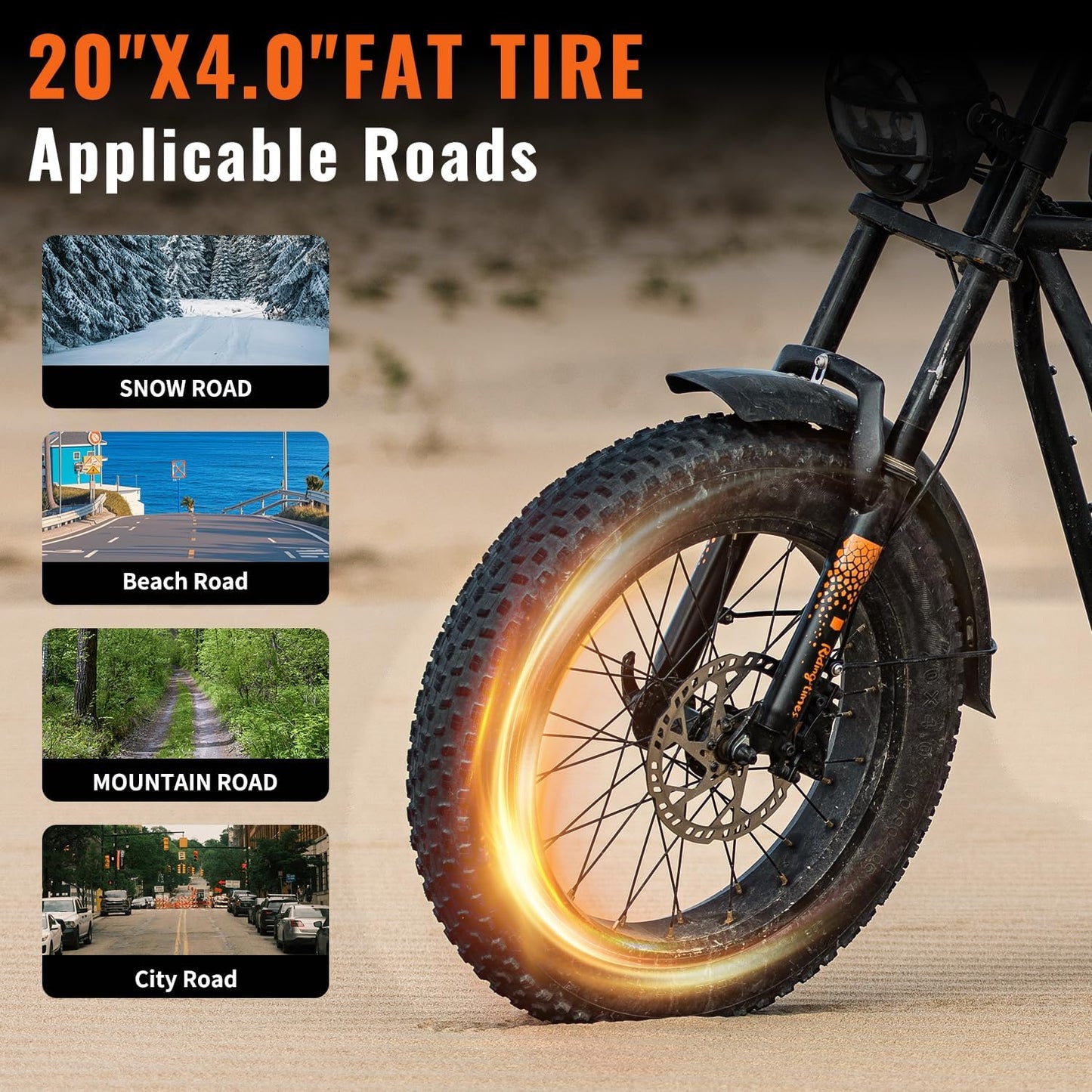 GT33 All-Terrain Cafe Racer Cargo Electric Bike
